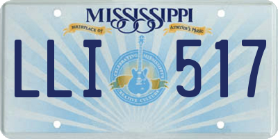 MS license plate LLI517
