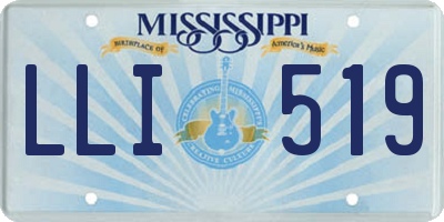 MS license plate LLI519