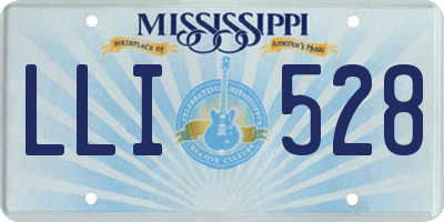MS license plate LLI528