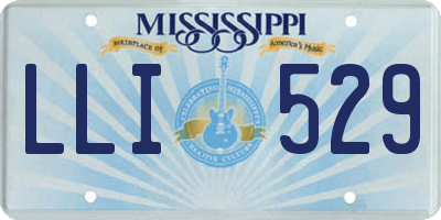 MS license plate LLI529