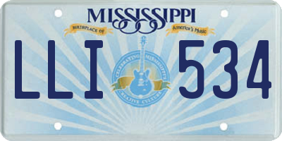 MS license plate LLI534