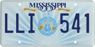 MS license plate LLI541