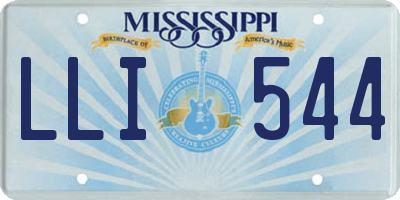 MS license plate LLI544
