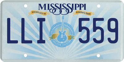 MS license plate LLI559
