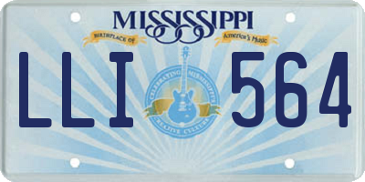 MS license plate LLI564