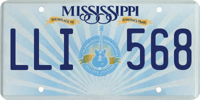 MS license plate LLI568