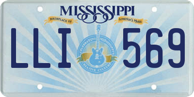 MS license plate LLI569