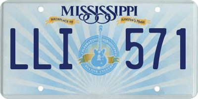 MS license plate LLI571