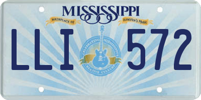 MS license plate LLI572