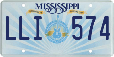 MS license plate LLI574