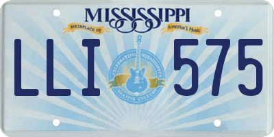 MS license plate LLI575