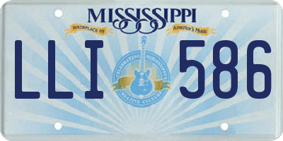 MS license plate LLI586