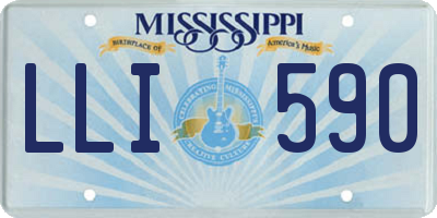 MS license plate LLI590