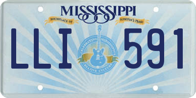 MS license plate LLI591