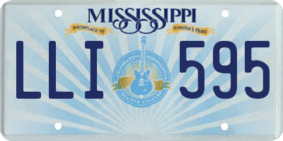 MS license plate LLI595