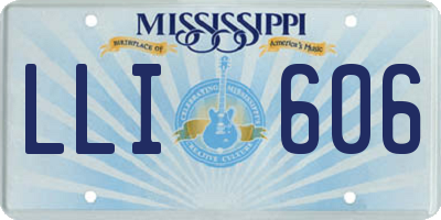 MS license plate LLI606