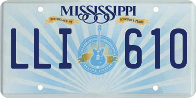 MS license plate LLI610