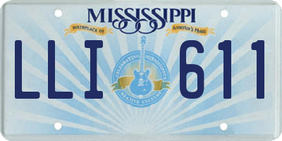 MS license plate LLI611