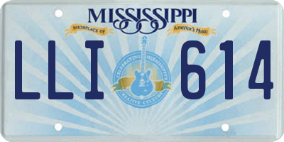 MS license plate LLI614