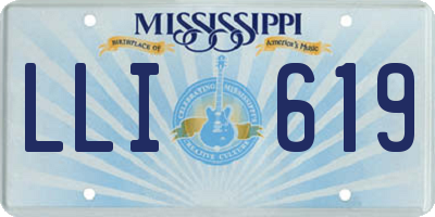 MS license plate LLI619