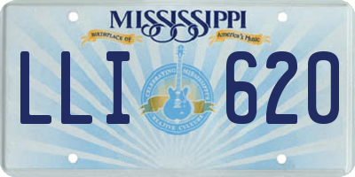 MS license plate LLI620