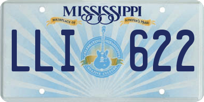 MS license plate LLI622