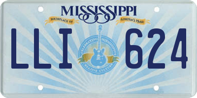 MS license plate LLI624