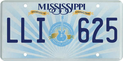 MS license plate LLI625