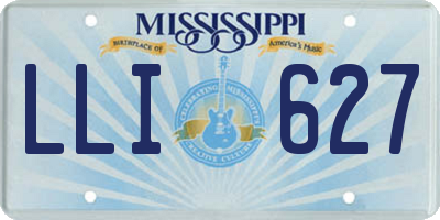 MS license plate LLI627