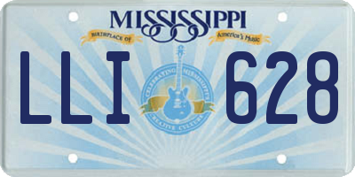 MS license plate LLI628