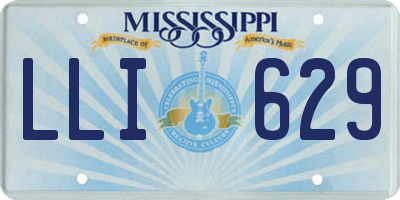 MS license plate LLI629