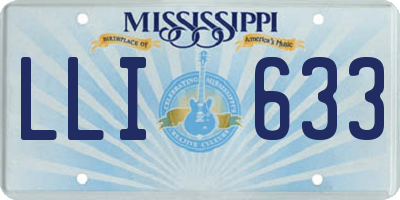 MS license plate LLI633