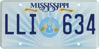 MS license plate LLI634