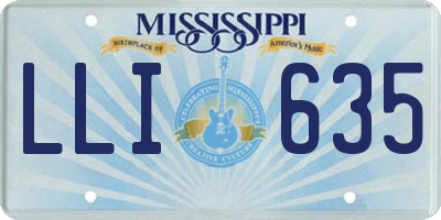 MS license plate LLI635
