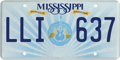 MS license plate LLI637