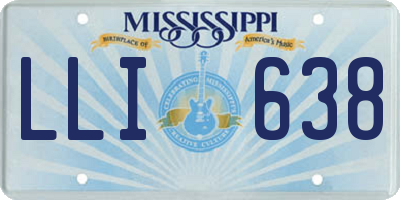 MS license plate LLI638
