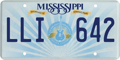 MS license plate LLI642