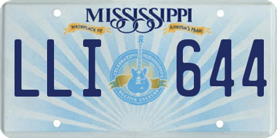 MS license plate LLI644
