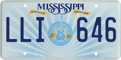MS license plate LLI646