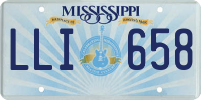 MS license plate LLI658