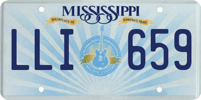 MS license plate LLI659