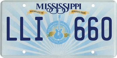 MS license plate LLI660
