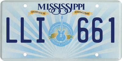MS license plate LLI661