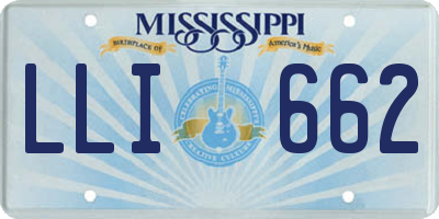 MS license plate LLI662