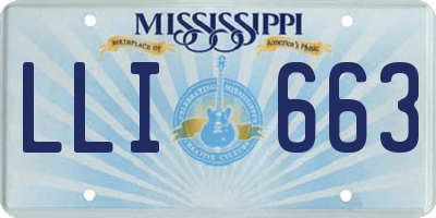 MS license plate LLI663