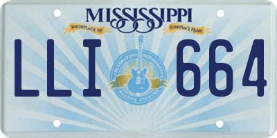 MS license plate LLI664