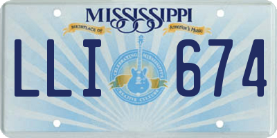 MS license plate LLI674