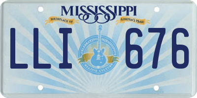 MS license plate LLI676