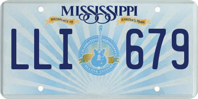 MS license plate LLI679