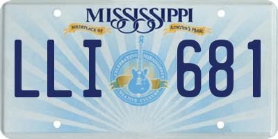 MS license plate LLI681